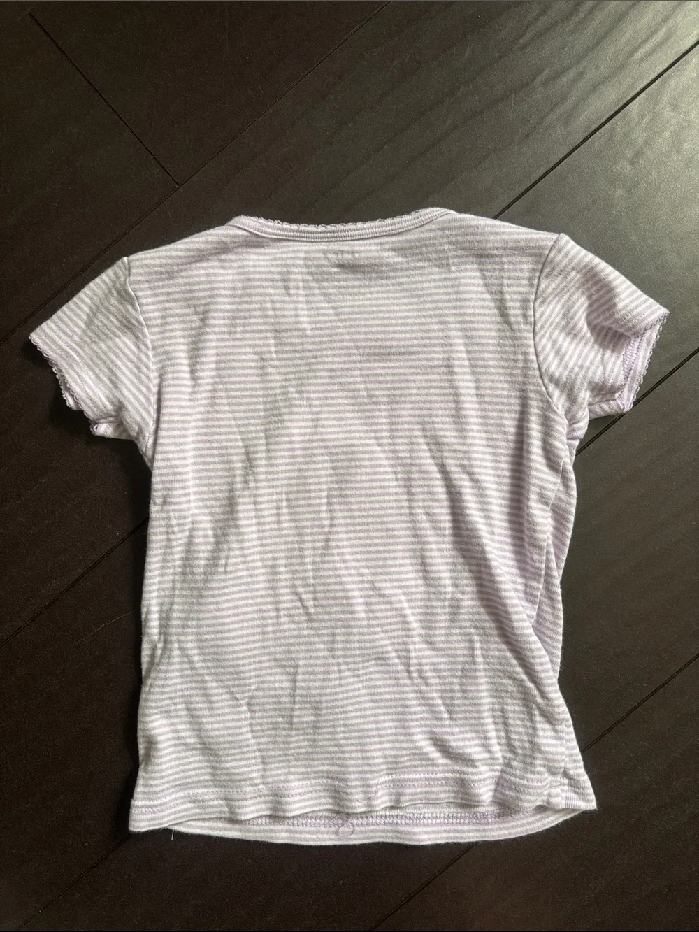 Carter's Lavender and White Striped Star Applique Pajama Top